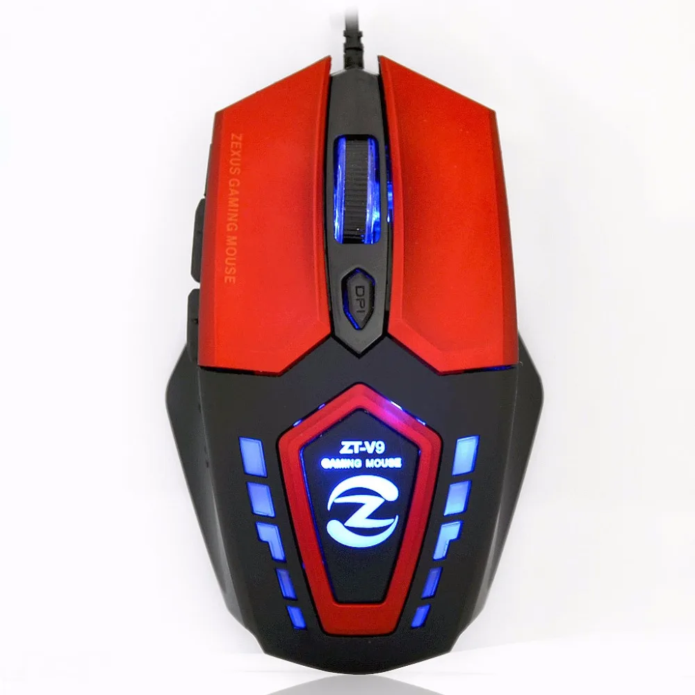 ZT-V9 Игровая Мышь Геймер Компьютер Mause 2400 ТОЧЕК/ДЮЙМ 6D USB Оптическая Датчик