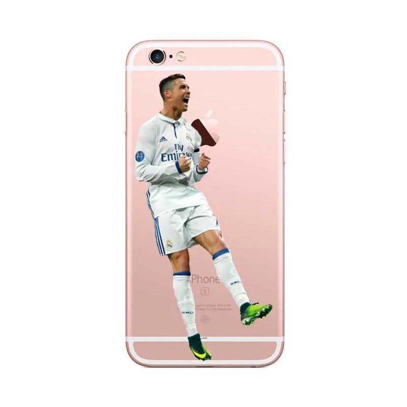 Реал Мадрид Криштиану Роналду и Лионель Месси Casos de для iPhone 8 7 6 6s 5S plus X Жесткий