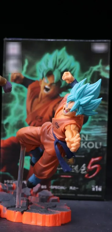 Goku in box Dragon Ball Z Son Goku VS Frieza ПВХ фигурка DBZ Супер Saiyan Goku Gold Frieza конфронтация модель игрушки 15 см - Цвет: Goku in box