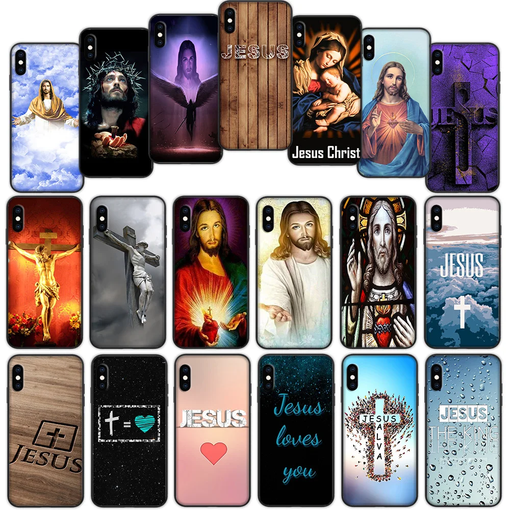 Мягкий чехол с изображением бога милосердия Иисуса Креста для iPhone XS 11 Pro Max XR X 7 8 6 6S