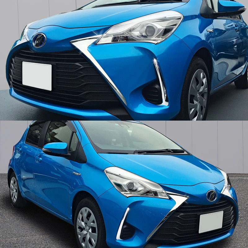 2 шт. передний бампер из нержавеющей стали для Toyota Vitz/Yaris 2017 2018|cover for|trim carcover covers |