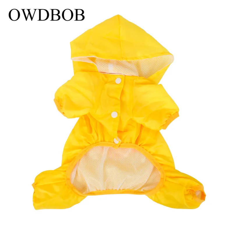 yellow OWDBOB плащ для собак, домашних животных, собак, щенков, водонепроницаемая куртка, костюмы, плащ-дождевик со светоотражающими полосками, одежда, камуфляжный плащ, Повседневные Товары для домашних животных - Цвет: yellow