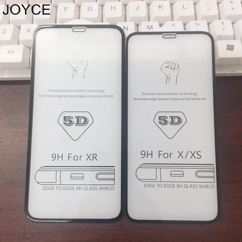 JOYCE 5D Защитное стекло для экрана для iPhone 6 7 8 XR X MAX Защитная пленка для экрана