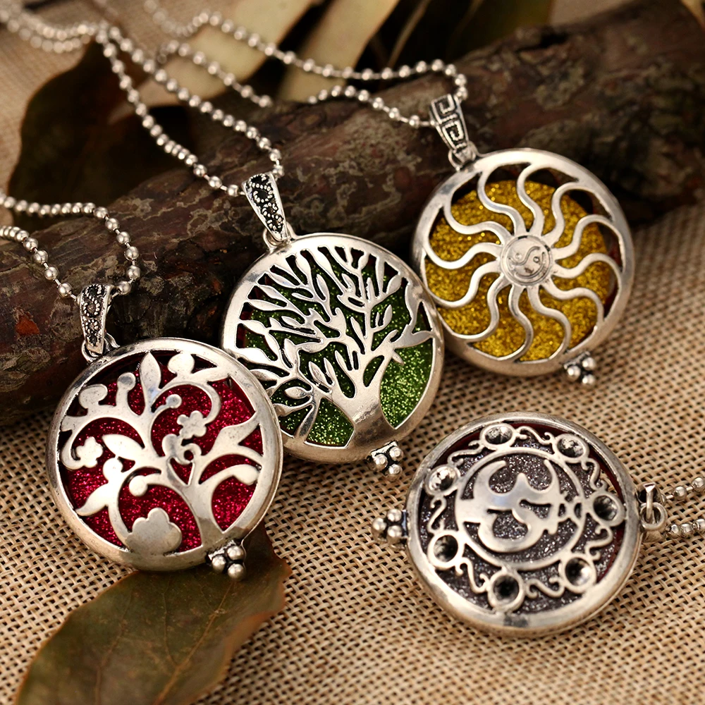 Aromatherapy Diffuser Necklace Open Tree of Life Lockets Pendant Perfume Essential Oil Aroma Locket | Украшения и аксессуары