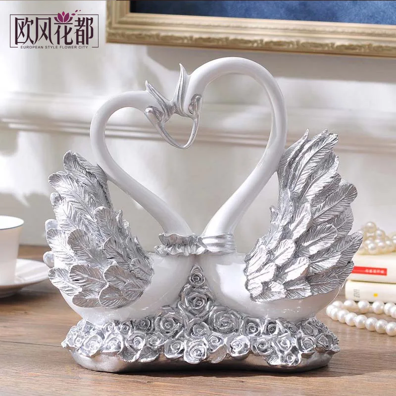Украшение для гостиной украшение дома влюбленные лебеди винный шкаф изделия из