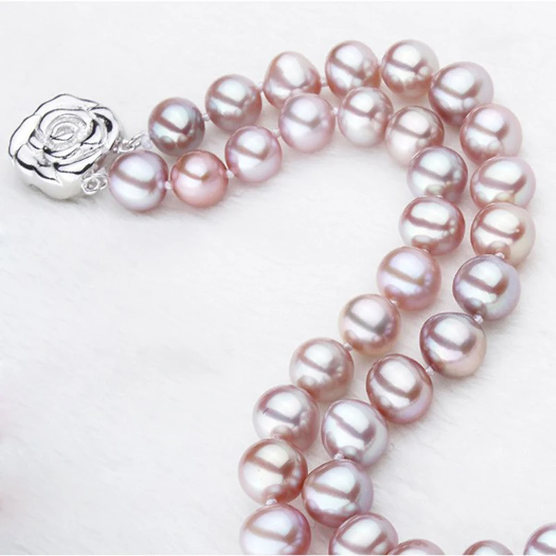 YIKALAISI 2017 натуральный пресноводный жемчуг браслет 8 9 мм Жемчуг 18 см женский