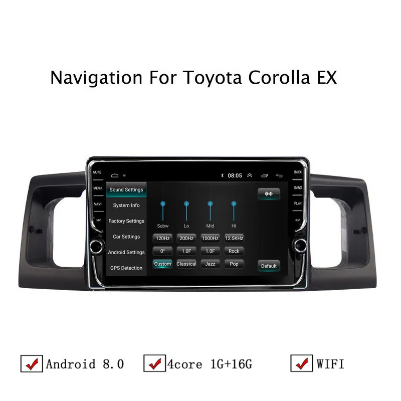9 "Android 8 1 автомобильный gps навигатор для Toyota Corolla EX 2004 2005 2006 2007 2008 2009 2013