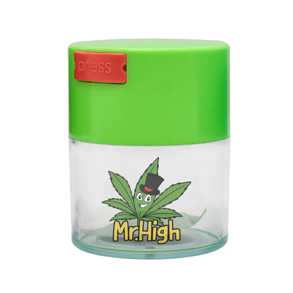 Large-Green-Sticker Вакуумная герметичная банка акриловые вакуумные крышки для банок пищевые пластиковые зерна травы специй контейнер для хранения канистра кухонная емкость для бутылок - Цвет: Large-Green-Sticker