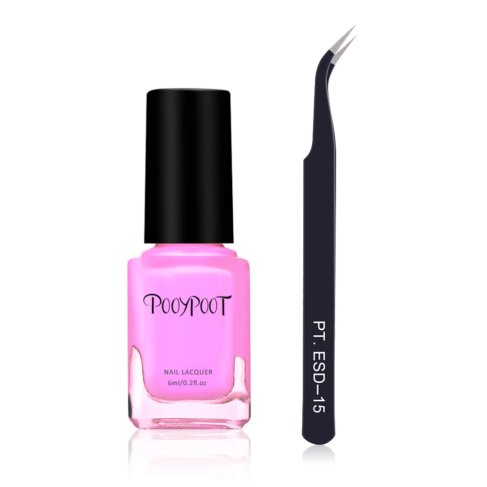 pink with tweezers Pooypoot отшелушивающая жидкая лента Базовое покрытие для защитный лак для ногтей Защита кожи пальцев ногтей латексные клейкие гибридные Лаки - Цвет: pink with tweezers
