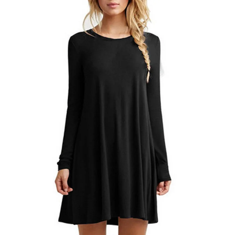 2017 плюс Размеры упругой платье зимние платья осенние женские с длинным рукавом