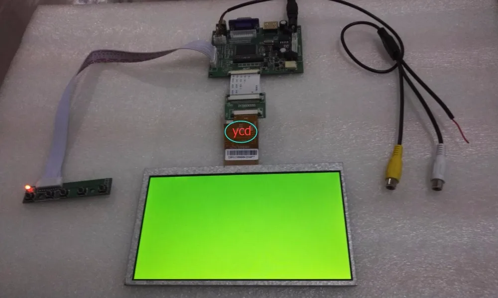 7 дюймовый 40pin 1024*600 IPS ЖК-дисплей экран 2AV VGA заднего вида Видео драйвер платы |