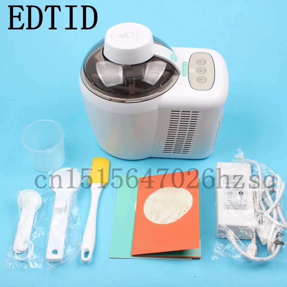 EDTID Full Automatic Ice-Cream Maker mini ice cream machine household intelligent 0.6L QT Capacity Frozen Yogurt Sorbet | Бытовая