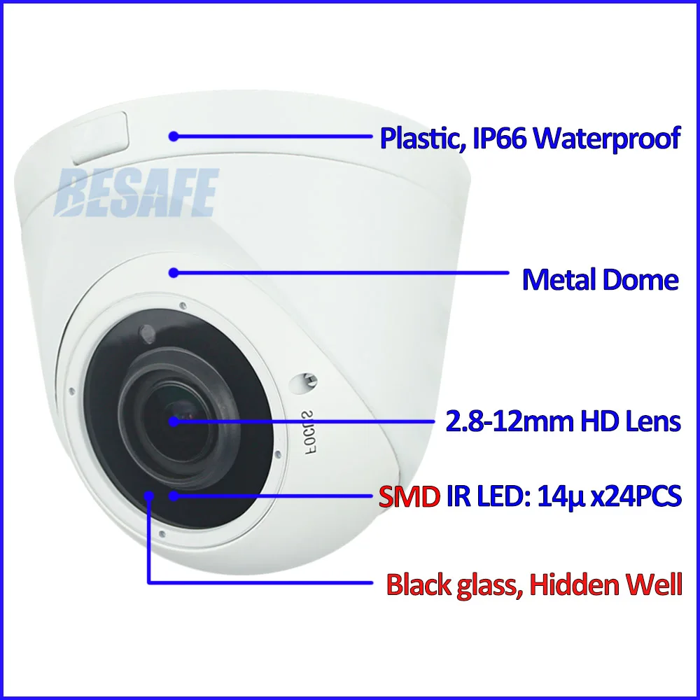 1080 P IP-камера P2P SONY IMX323 2.0MP системах видеонаблюдения Vandalproof Ночное Видение ONVIF 2 4 8-12