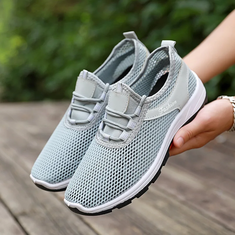 Новая летняя обувь Мужская дышащая из сетчатого материала для отдыха и