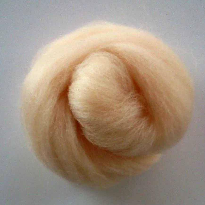 45g Needle Felting Light Pink Flesh Skin Tones Wool Roving Fibre For 3D Projects DIY | Дом и сад