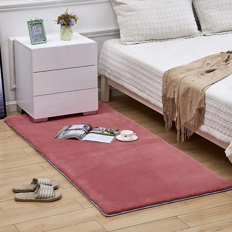 Fashion imitation rabbit fur cheap carpet living room coffee table sofa sleek minimalist style modern bedroom bedside rug DT-39 | Дом и сад