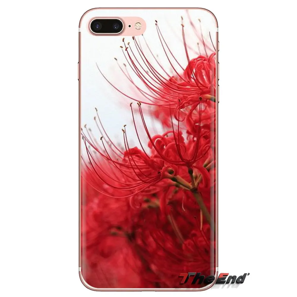 For Xiaomi Redmi 4A S2 Note 3 3S 4 4X 5 Plus 6 7 6A Pro Pocophone F1 Red Spider Lily Cluster amaryllis TPU Transparent Cover Bag |