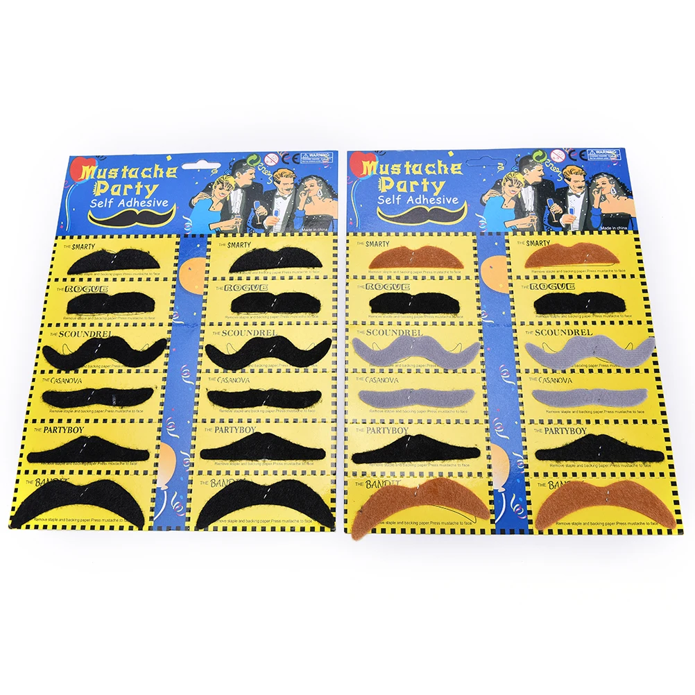 Новинка 12 шт./компл. мировой костюм для вечерние НКИ Хэллоуин Искусственные Усы