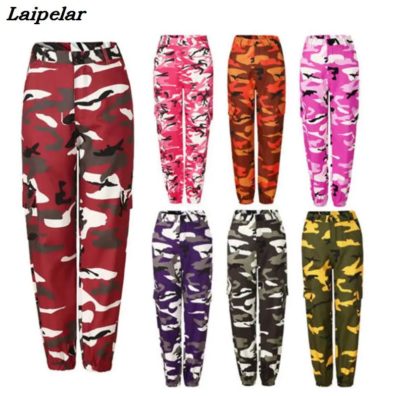 

Laipelar Fashion Womens Camo Cargo Trousers Casual Pants Military Army Combat Camouflage Jogger Pants Dropship Laipelar