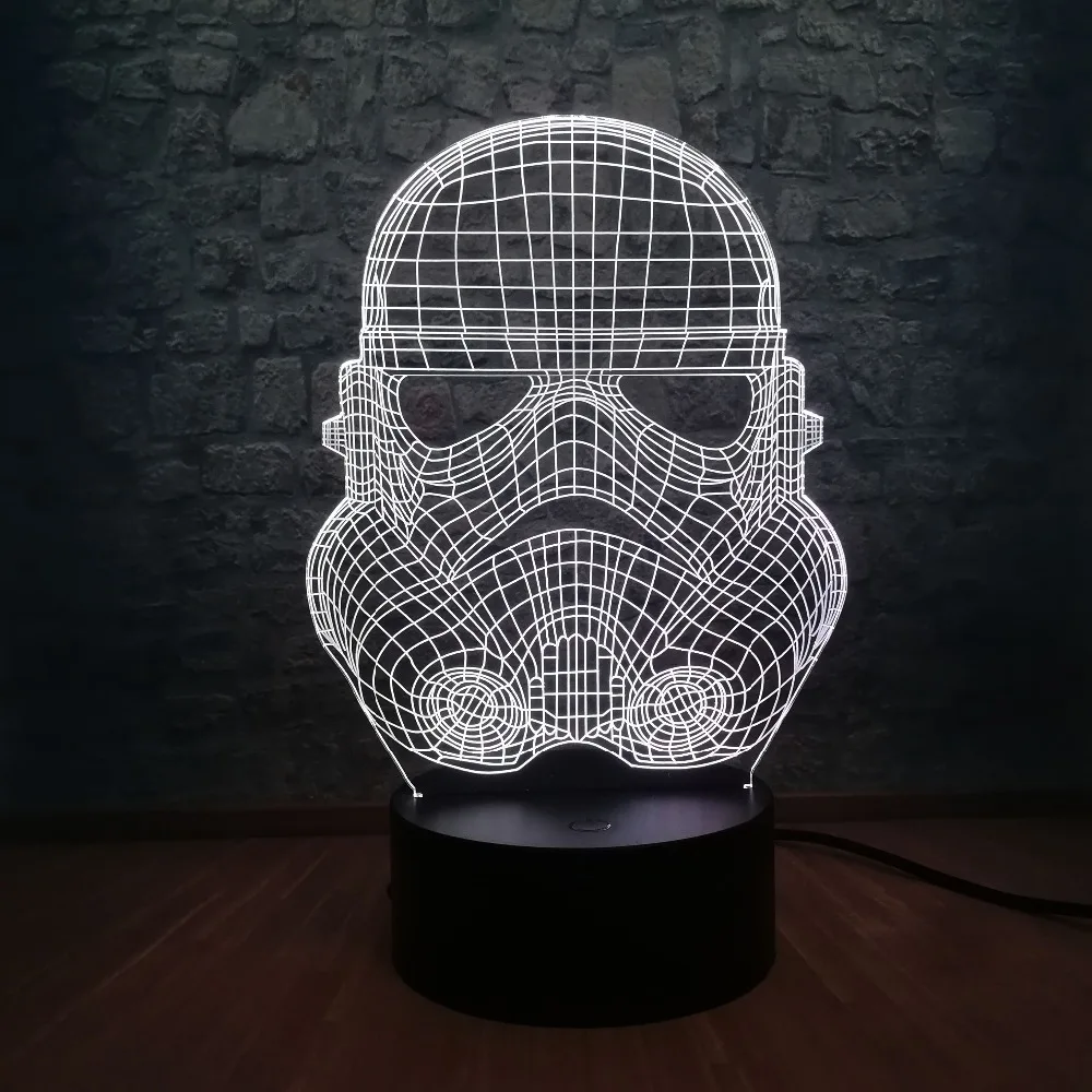 3D светодиодный светильник Звездные войны вентиляторы подарки USB лампа RGB 7 цветов