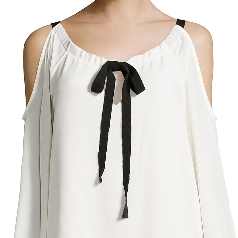 

Tumblr Polyester Spandex Full Regular Solid Blusa New 2019 Summer Sleeved Woman's Chiffon Tie Shirt T-shirt Women 6xl