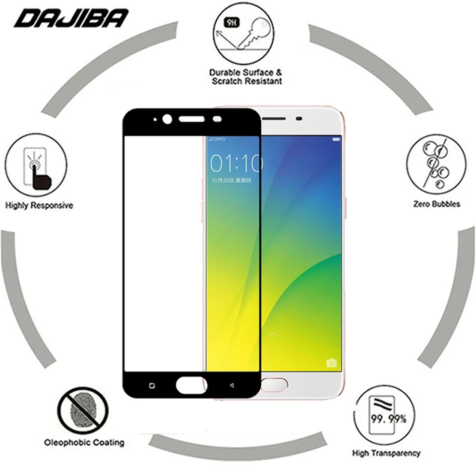 9H полное покрытие закаленное стекло для OPPO R9 Plus R 9 Защитная пленка экрана R9s |