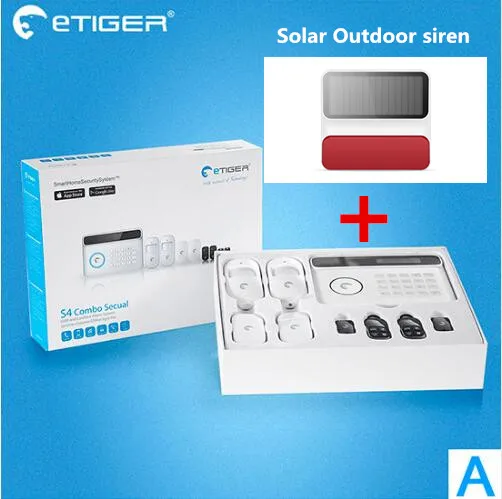 

Etiger S4 Plus GSM Wifi Alarm Security System Smart Home Alarm System with App Control