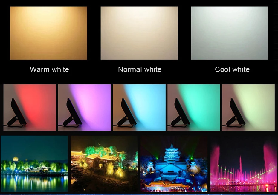 RGB Светодиодный прожектор, изменяющий цвет, внешний светильник с регулируемой яркостью, наружный светильник с дистанционным управлением, прожектор, светильник IP65, водонепроницаемый, вечерние светильник s