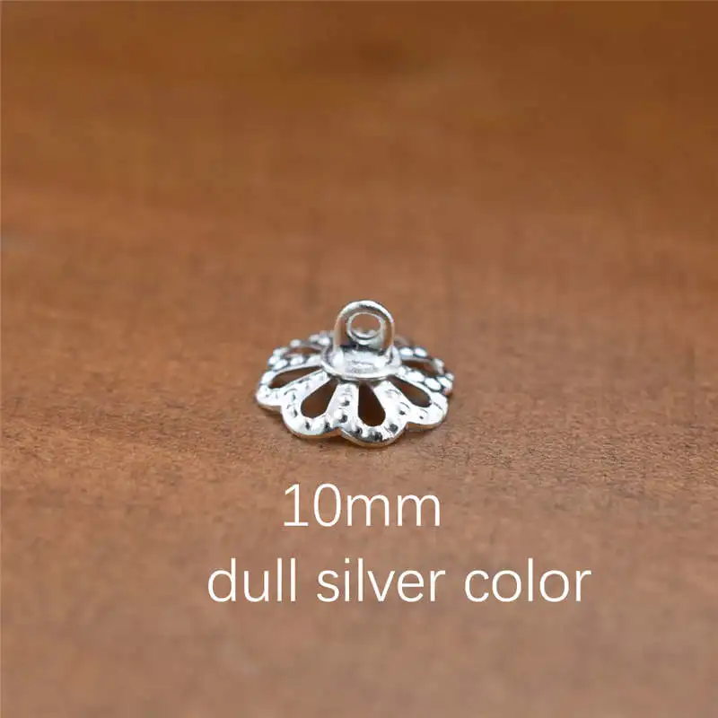 10mm lace dullsilver 50 штук 8,5 мм 10 мм 15 мм цветок бусины колпачок кулон разъем ювелирные изделия аксессуары ювелирные изделия - Цвет: 10mm lace dullsilver