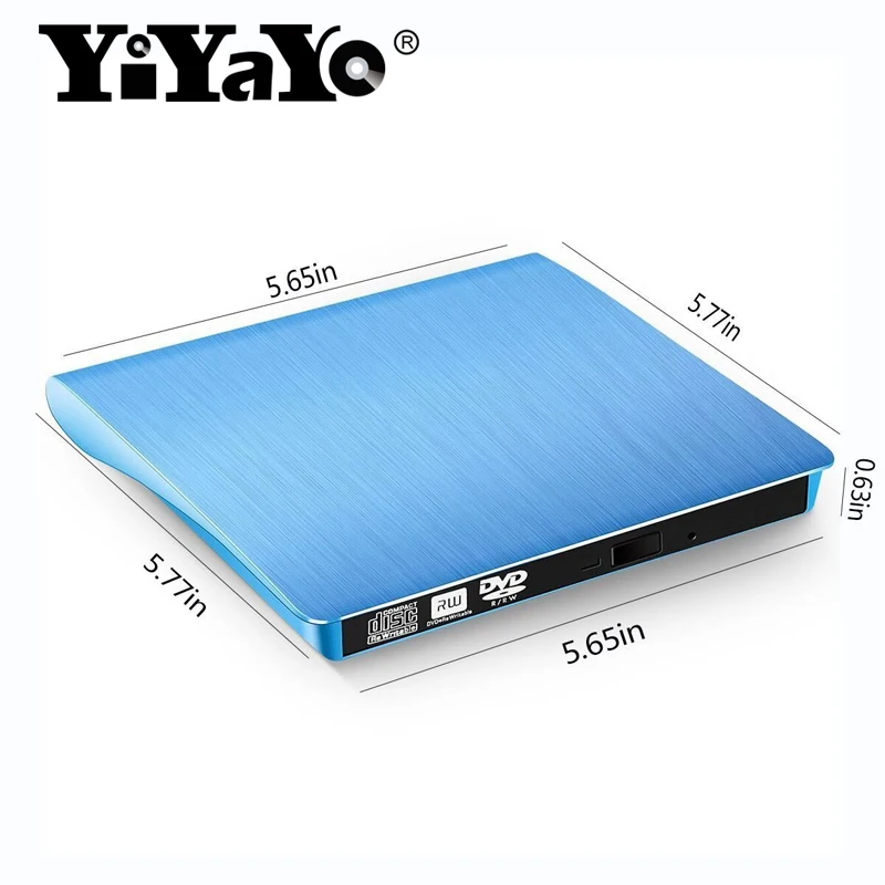 YiYaYo USB 3 0 внешняя Запись DVD/CD Привод горелка Портативный драйвер CD/RW проигрыватель