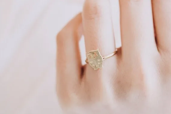 wholesale Silver Owl Ring stacking ring / boho simple hippie minimalist everyday wear Free Shipping | Украшения и аксессуары
