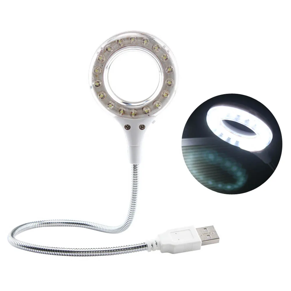 Мини Портативный 18 Led USB лупа в форме ноутбука компьютерный светильник настольная