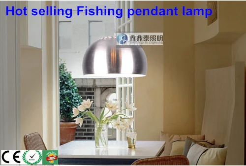Люстры Рыбалка для бара круглые металлические светильники серого цвета подвеска
