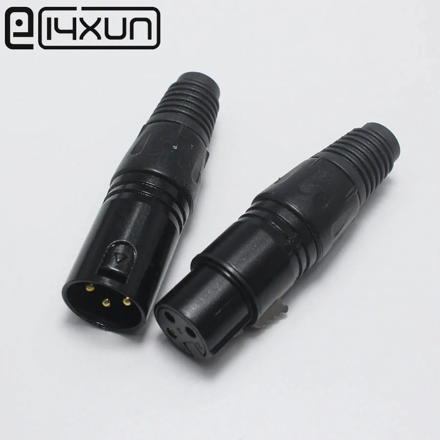 EClyxun 1 пара = 2 шт. XLR 3 контактный разъем для аудиокабеля MIC 3P штепсельная вилка с