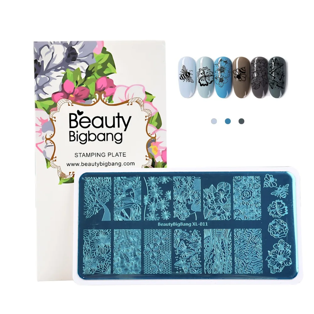 BeautyBigBang штамповочная пластина цветок девушка шаблон из нержавеющей стали инструменты для дизайна ногтей для DIY ногтей штамповки пластин изображения XL-011