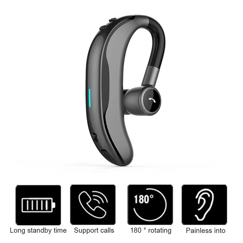 Серый Bluetooth наушники, Bluetooth гарнитура, беспроводные наушники, Bluetooth наушники, высокое качество, водонепроницаемая гарнитура для Xiaomi iphone - Цвет: Серый