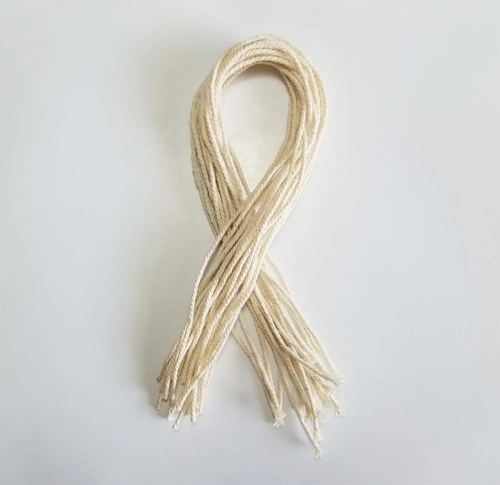 100 шт./лот шнур из 100% натурального хлопка длиной 20 см для аксессуаров ручной