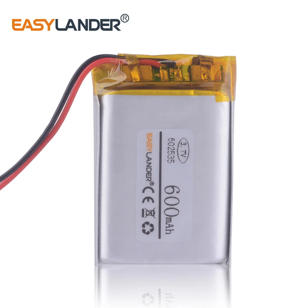 6x25x35 мм 3 7 V 600mAh перезаряжаемый литий полимерный аккумулятор для MP3/MP4/игровой