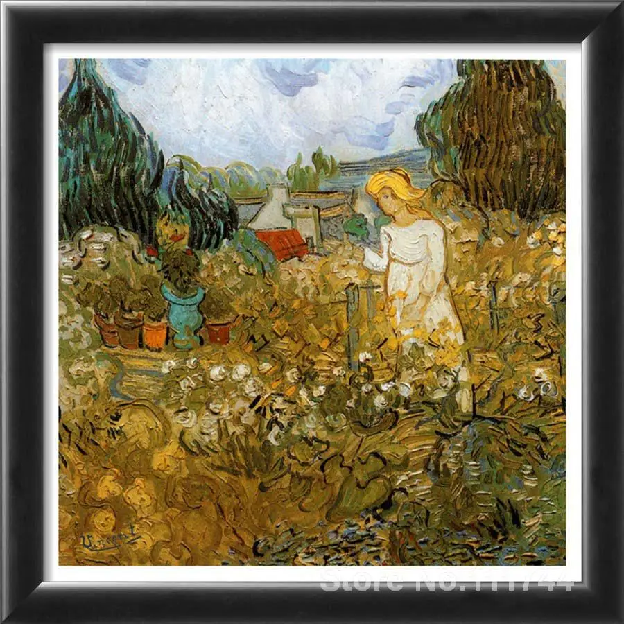 Современное искусство Marguerite Gachet Dans Son Jardin от Vincent Van Gogh картины для гостиной ручная