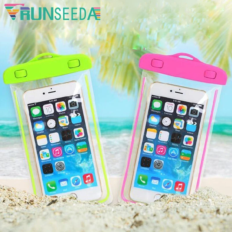 Сумка для плавания Runseeda водонепроницаемый мобильный телефон с сенсорным экраном