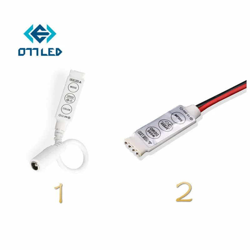 LED RGB контроллер DC12V мини 3 ключа Диммер драйвер для 5050/3528/2835 светодиодные полосы