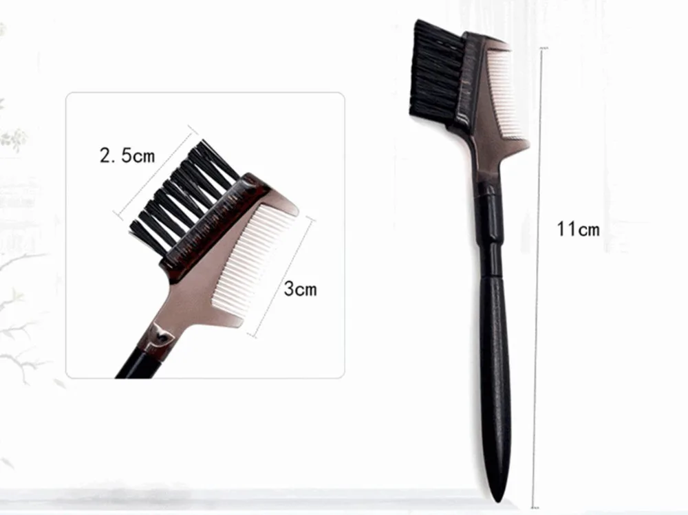 Расческа для бровей с двойными насадками кисть искусственная ручка Перманентный