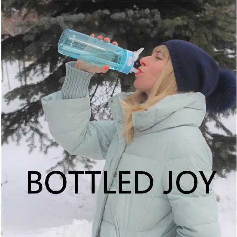 bottled joy 0,7л, соломинка для напитков, Тритан, bpa бесплатно, детские бутылки с фильтром для воды, детская ручка, пластиковая бутылка для тренажерного зала
