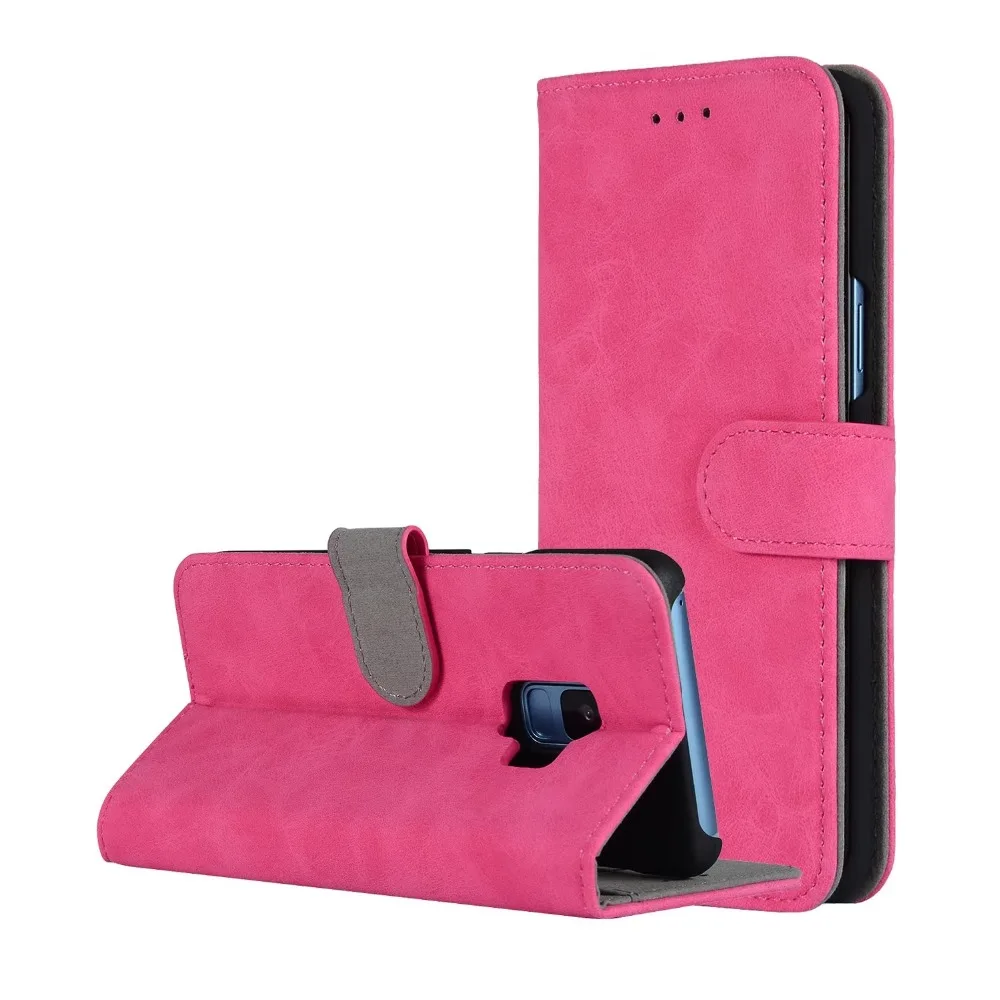 Hazy beauty For Samsung Galaxy S9plus Case Luxury Plain Matte Flip Wallet Leather S9 Back Cover |