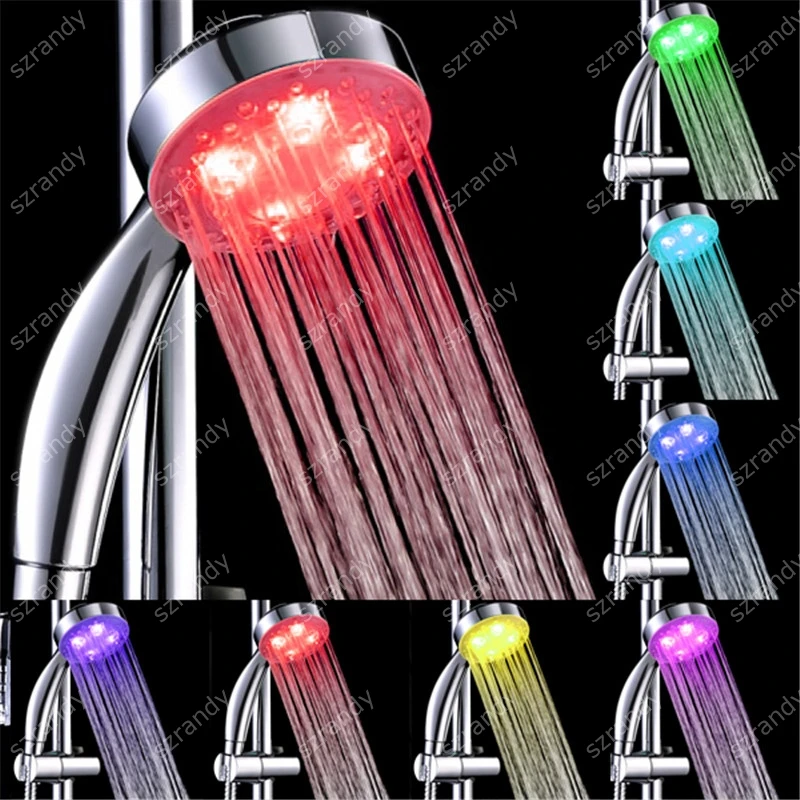 7 цветов постепенно выцветает подсветка для душа led с упаковкой 8008 A25|shower light|shower