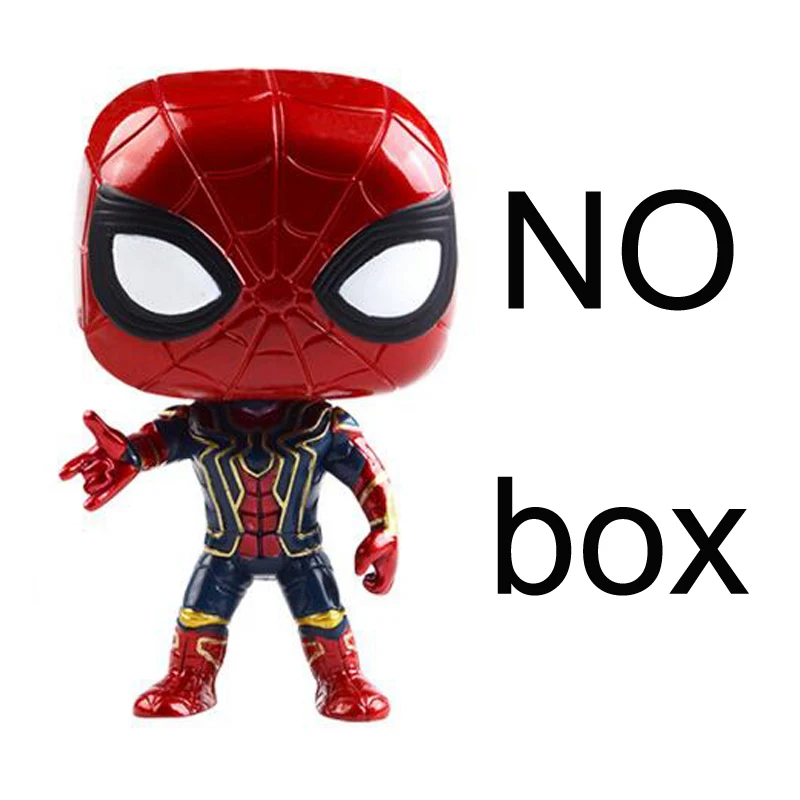 no retail box Мстители Marvel: Бесконечная война танос Железный человек Человек-паук Тор Капитан Американский Веном Халк Черная пантера фигурка виниловая модель игрушки - Цвет: no retail box