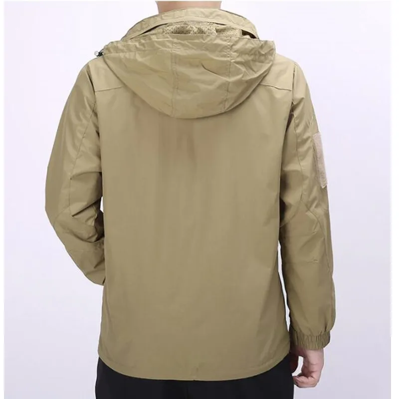 Мужские упругие тактические куртки водонепроницаемые камуфляжные армейские