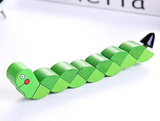 Snake Игрушки Монтессори Обучающие деревянные игрушки Дети Раннее Обучение упражнения детские пальцы Гибкие деревянные детские игрушки извивающиеся насекомые игры GYH - Цвет: Snake