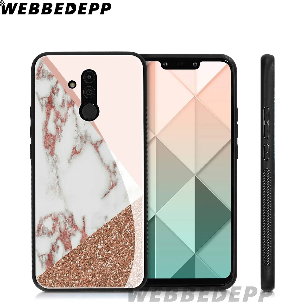 WEBBEDEPP золотой мраморный чехол из закаленного стекла для Huawei Mate 20 P20 P10 P Smart 2019 2018 &amp