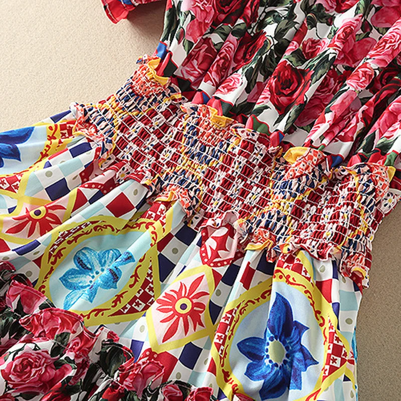 Новейшая мода лето 2020 дизайнерское подиумное Платье женское с коротким рукавом и